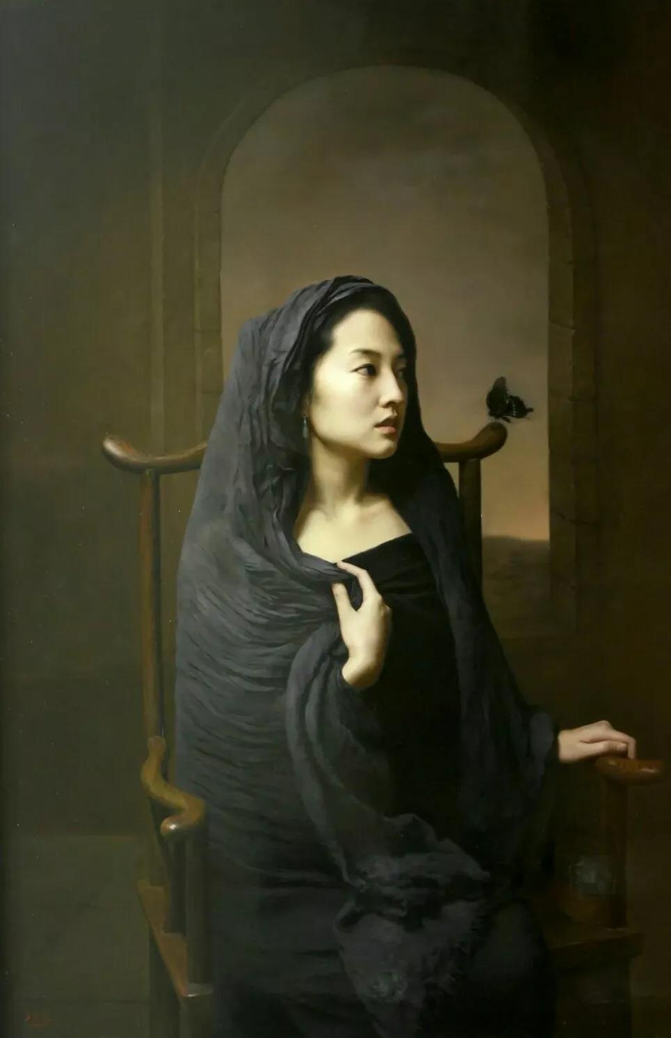 女性全身油画图片，女性之美与艺术之美
