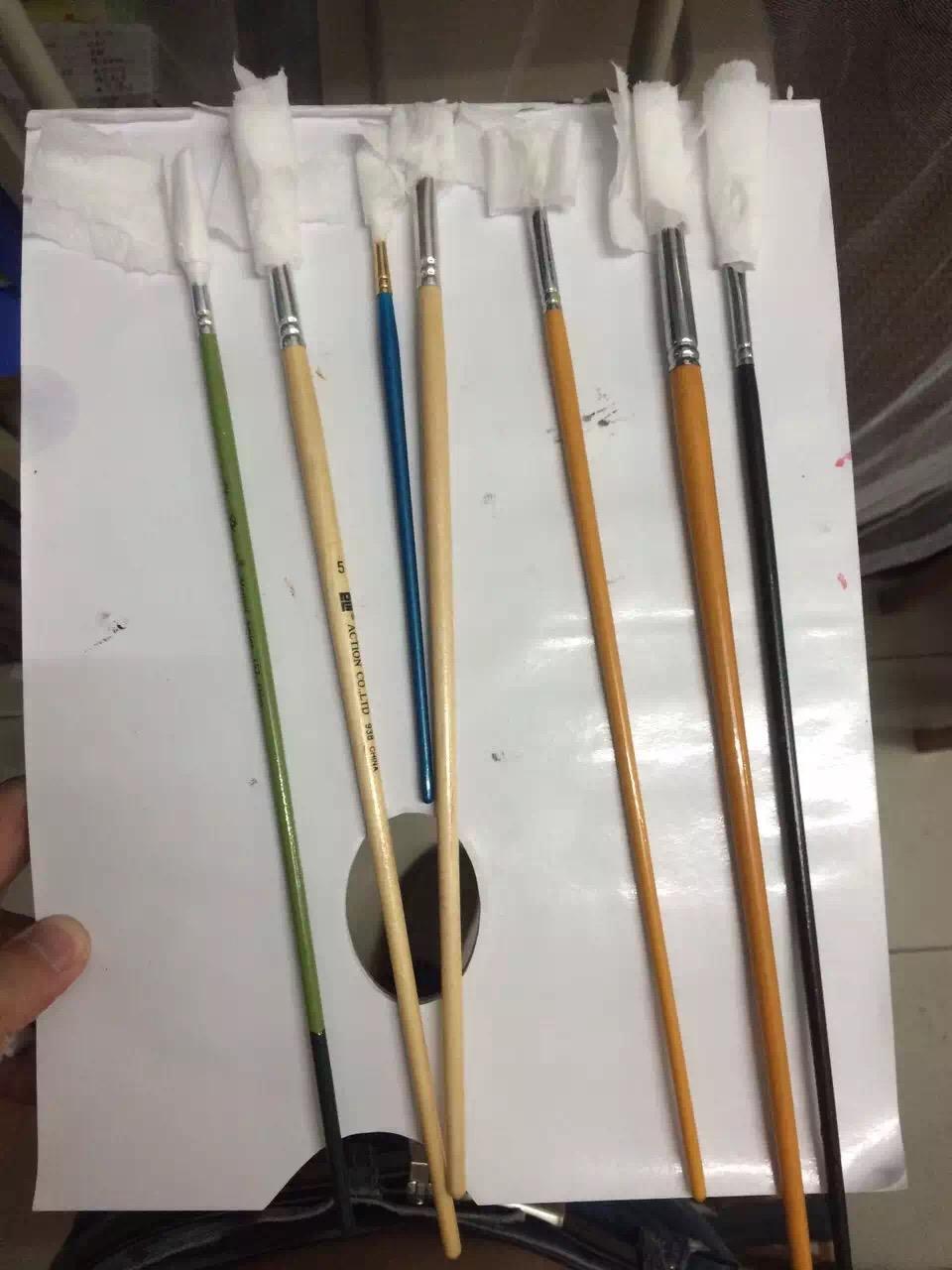 油画笔干硬清洗方法