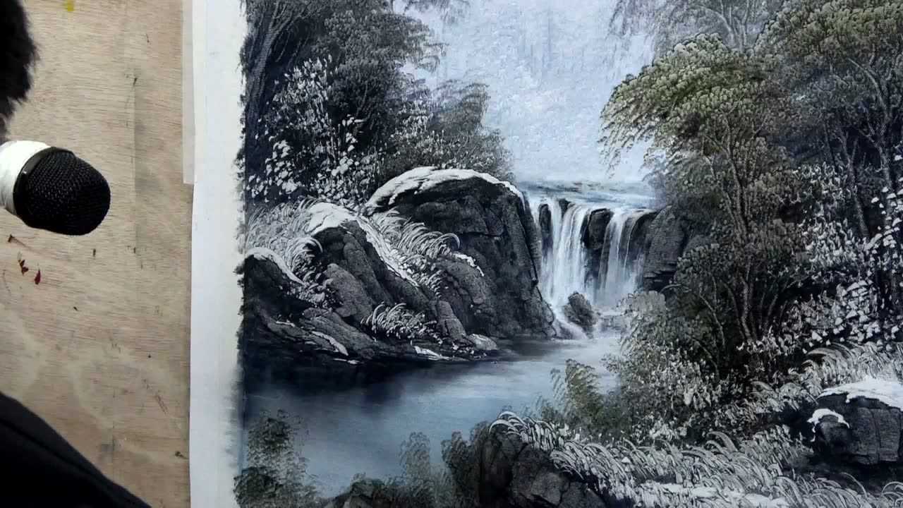 刀笔结合油画风景画教程
