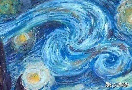 用油画棒画风景画不用白色