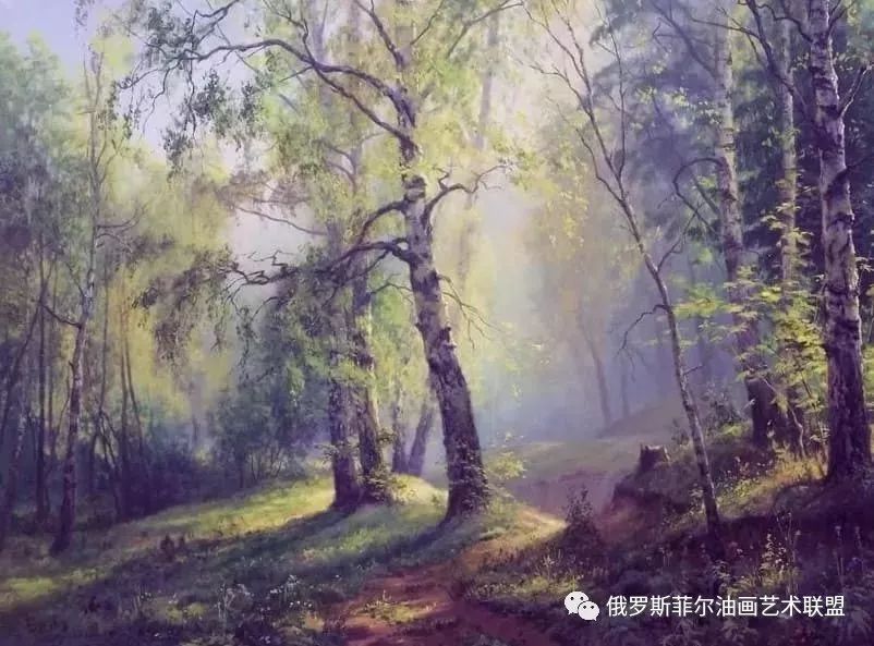 重彩油画风景画，自然之美与艺术之韵