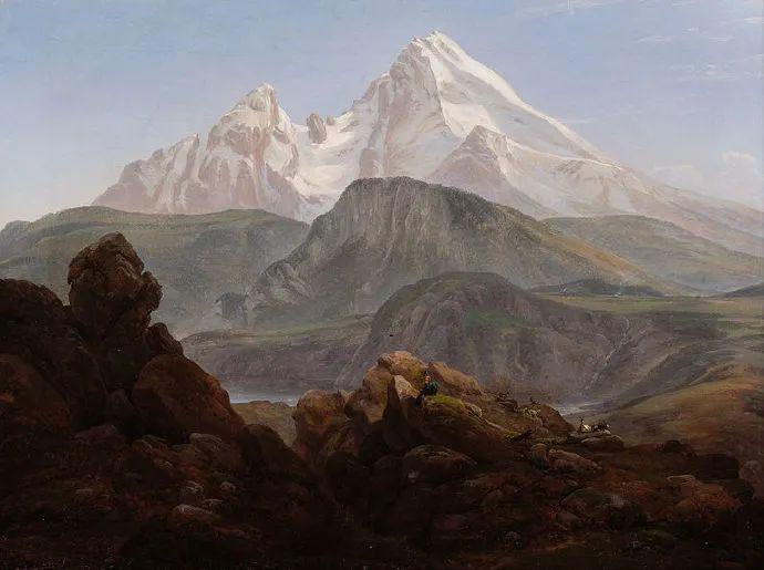 欧洲与美国高山深谷风景油画作品图片赏析