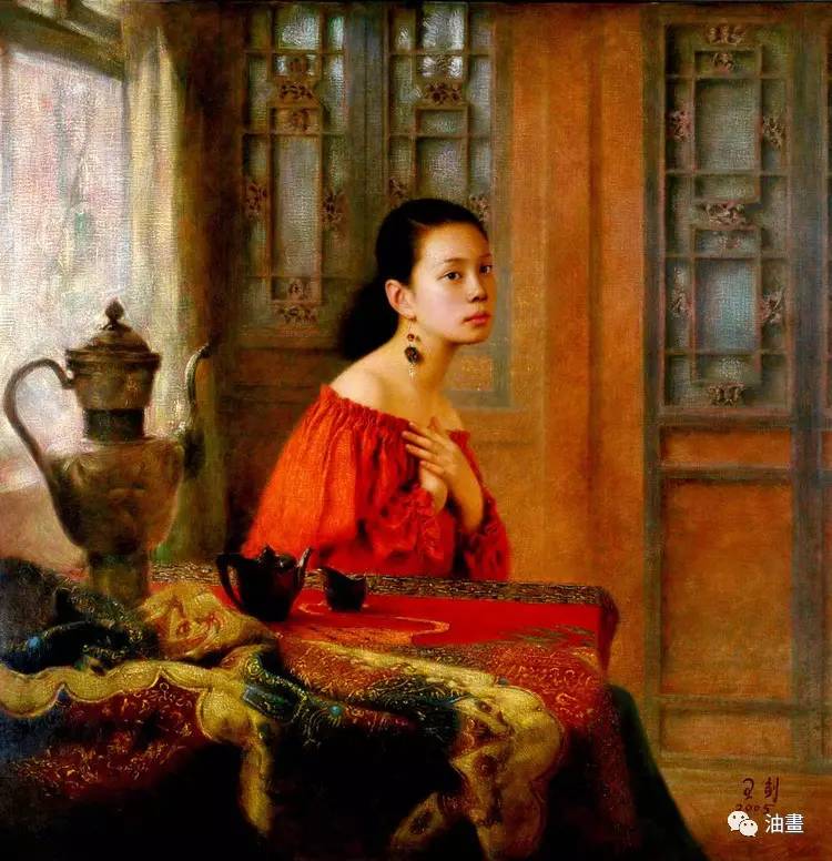 油画头像女，女性之美与艺术之韵