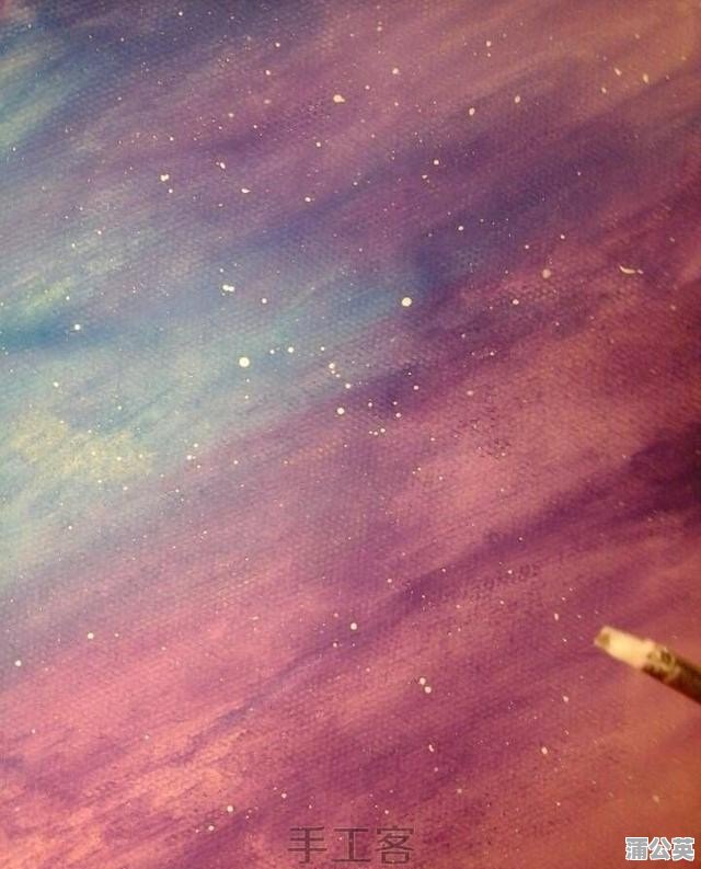 探索宇宙奥秘，用油画棒绘制星空的梦幻教程