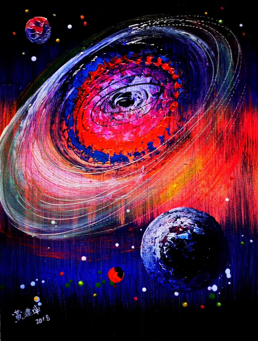 探索宇宙奥秘，油画星空的艺术魅力