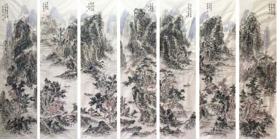 全国美展获奖山水画，笔墨间的自然韵律与文化传承