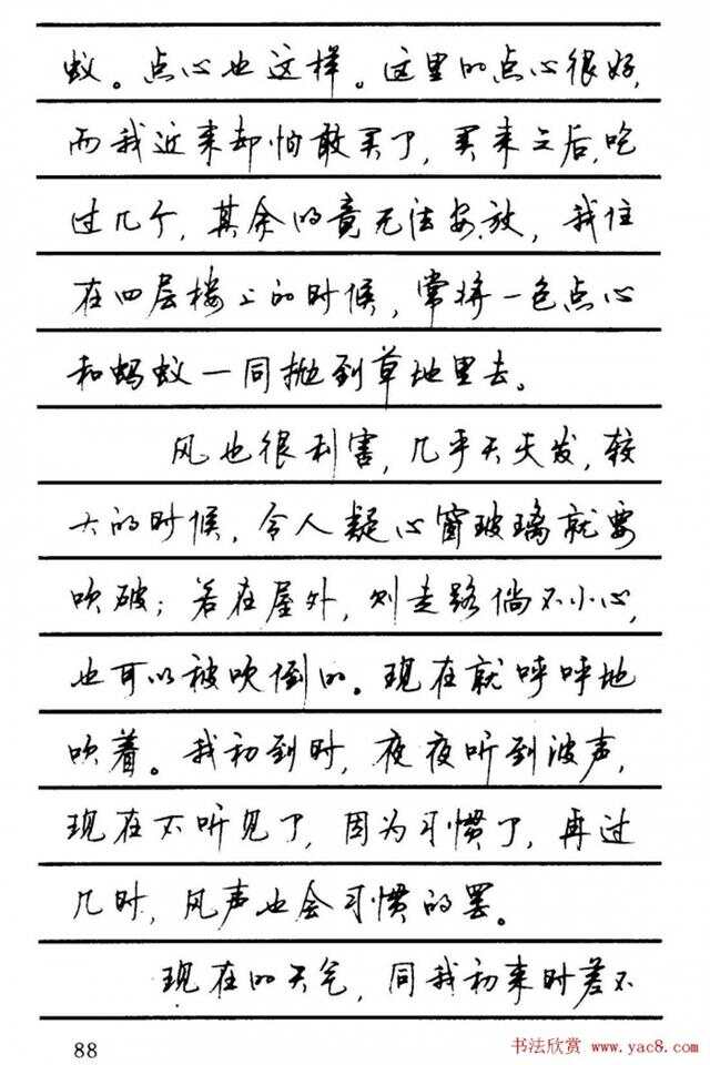顾仲安钢笔行书字帖，一笔一划间尽显风华