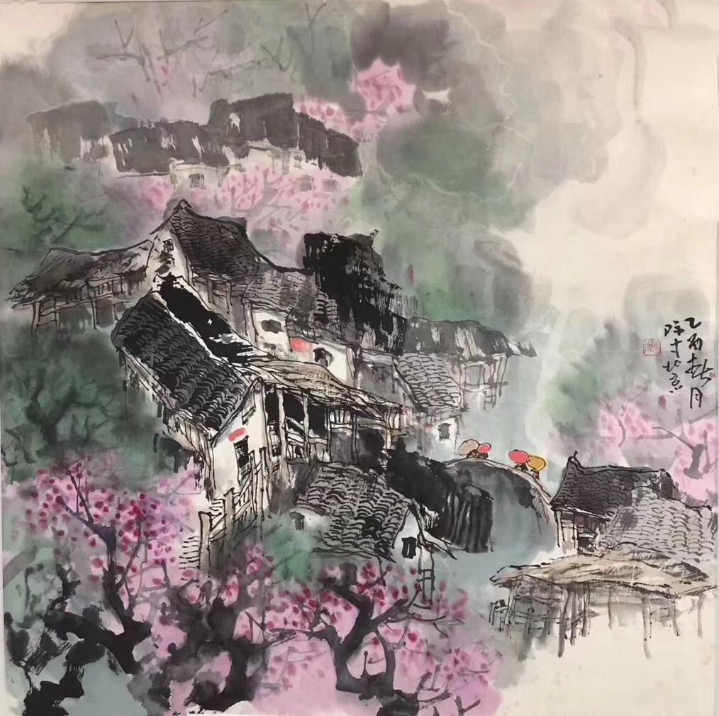 写意山水画，自然之韵的诗意表达
