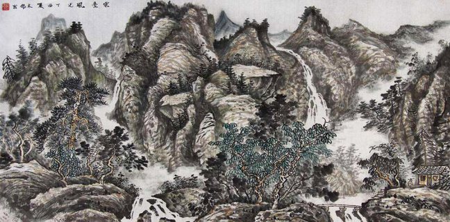 山水画名家作品欣赏，笔墨间的自然韵律