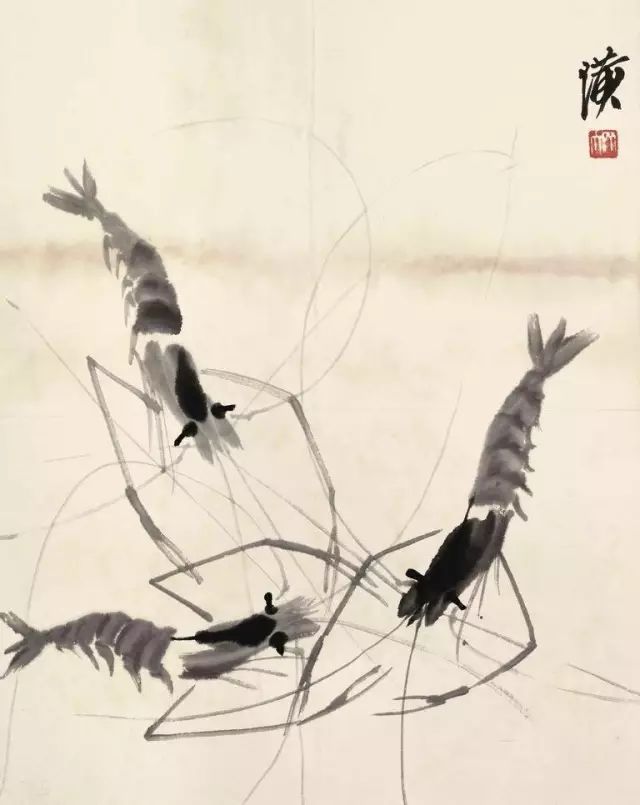 齐白石画的虾，笔墨间的生命律动