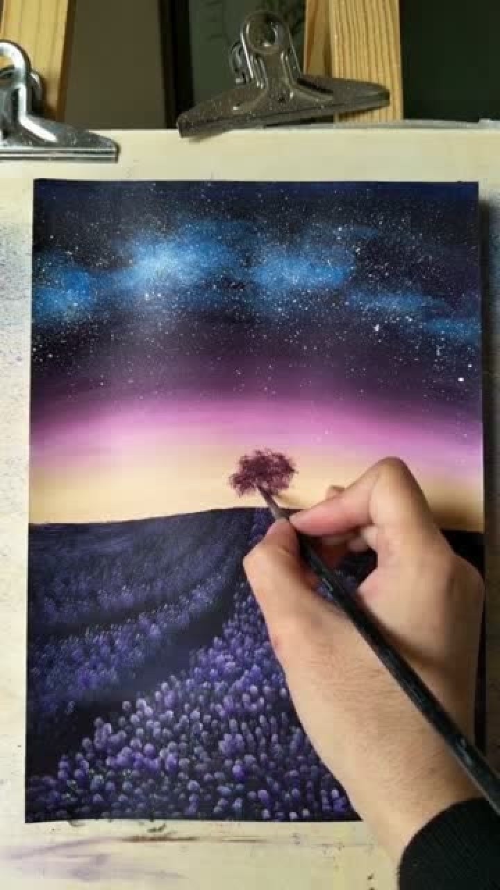 初学者的星空之旅，探索油画的简单魅力