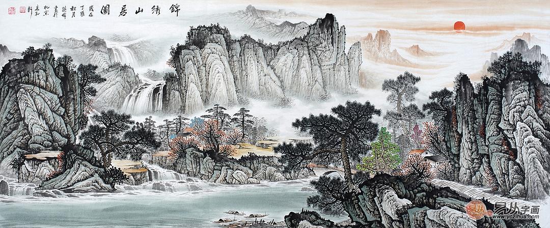客厅山水画图片大全，打造居家艺术氛围的绝佳选择