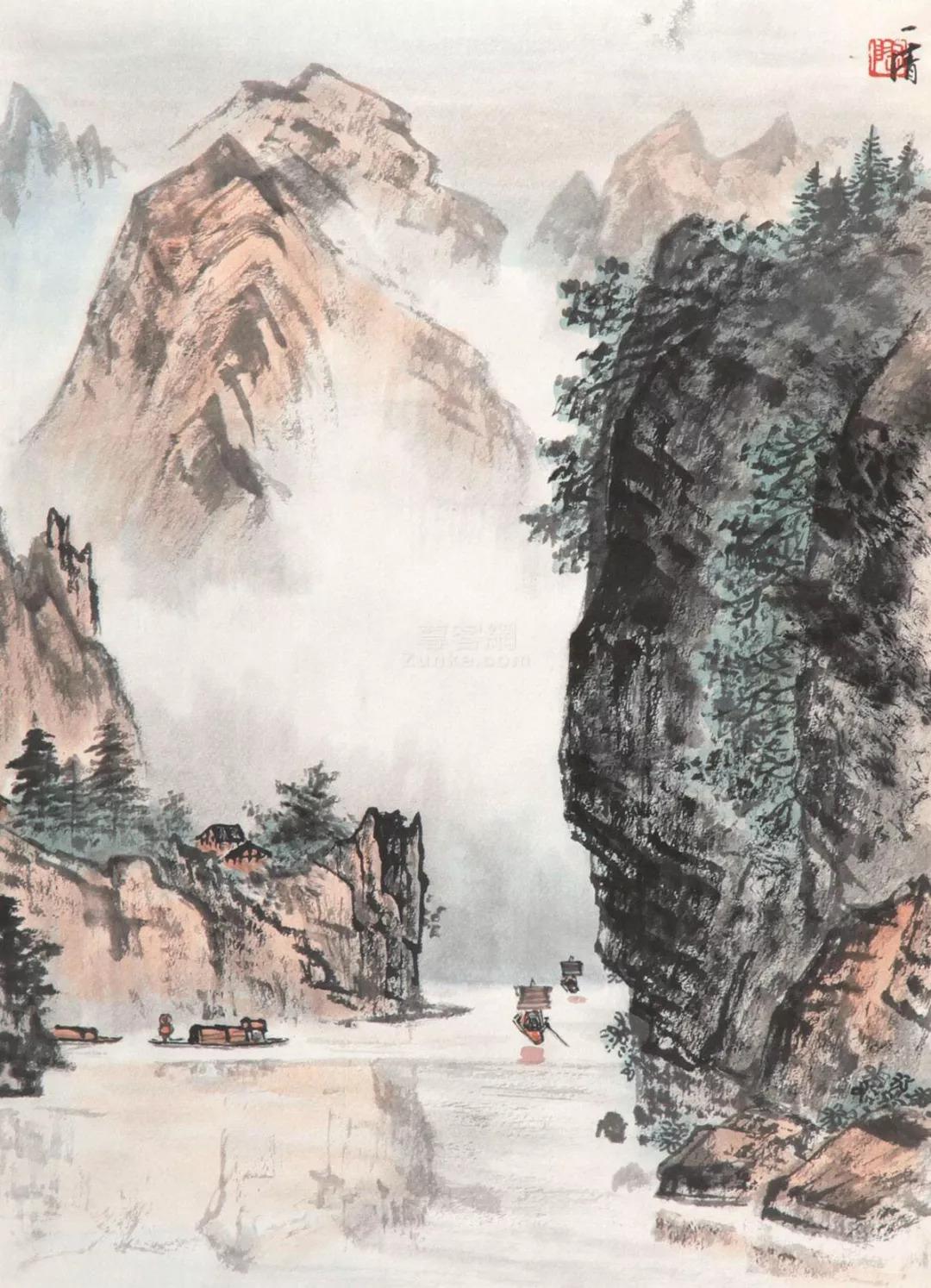 山水之韵，国画图片大全大图与简单山水画的魅力