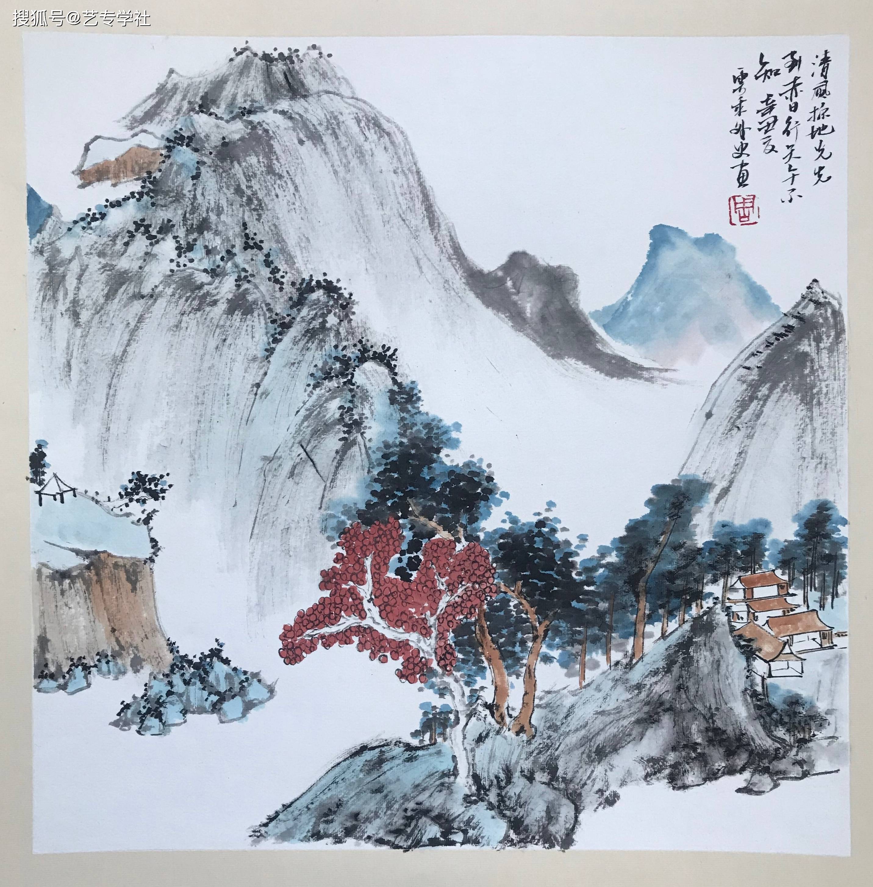 山水画，一步一景，绘就自然之韵