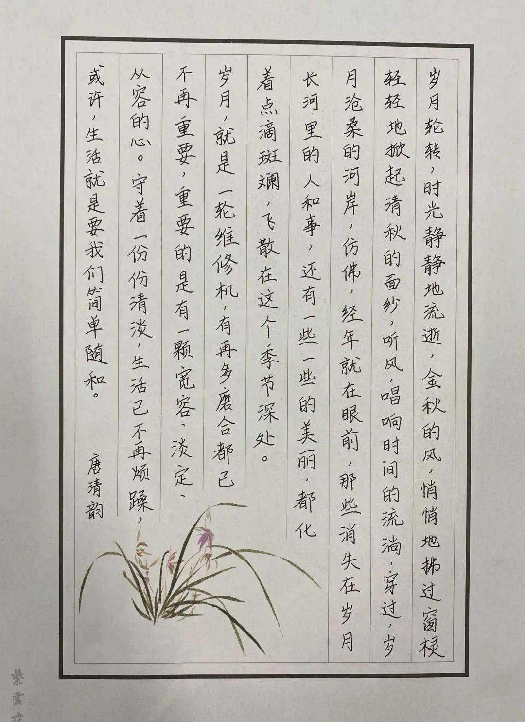 钢笔字作品范文，一笔一划间，书写人生韵味