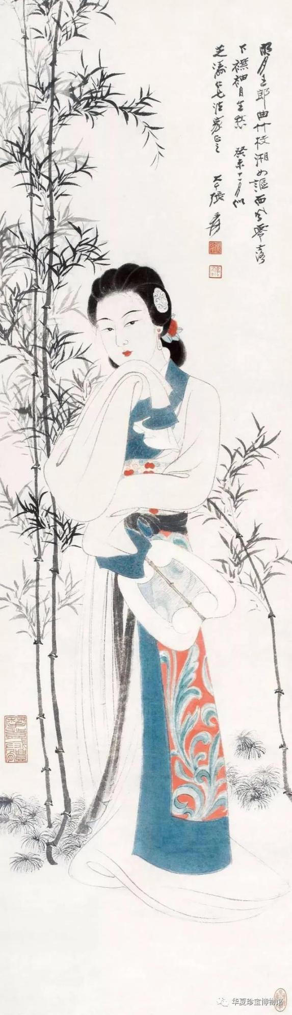 赏尽风华，张大千仕女画中的古典韵味与现代启示
