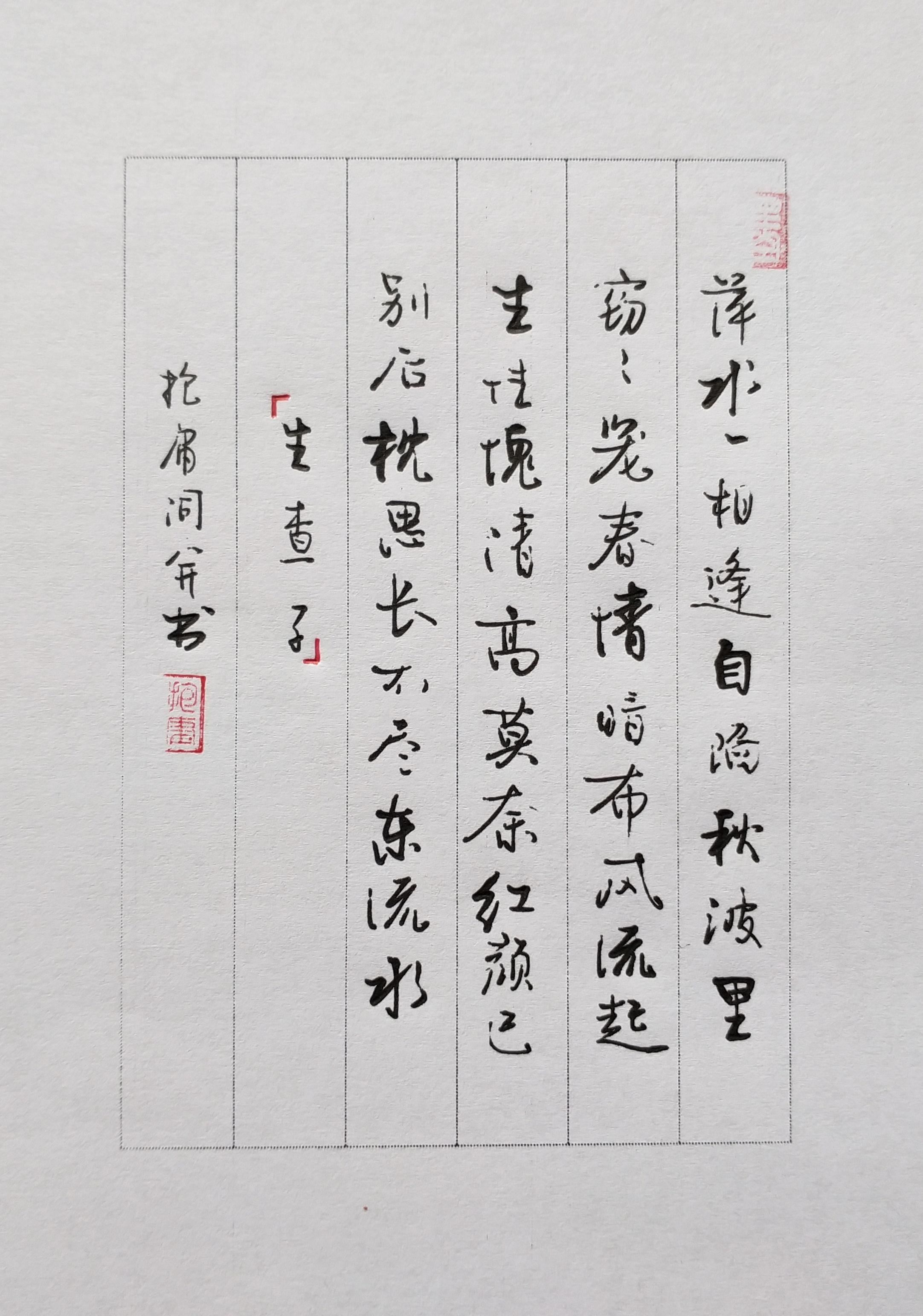 硬笔书法中的行草字帖，艺术与实用的完美融合