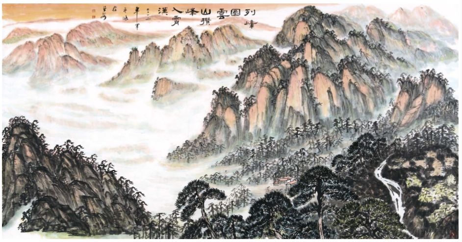 山水清音图，高清大图下的自然韵律与人文情怀