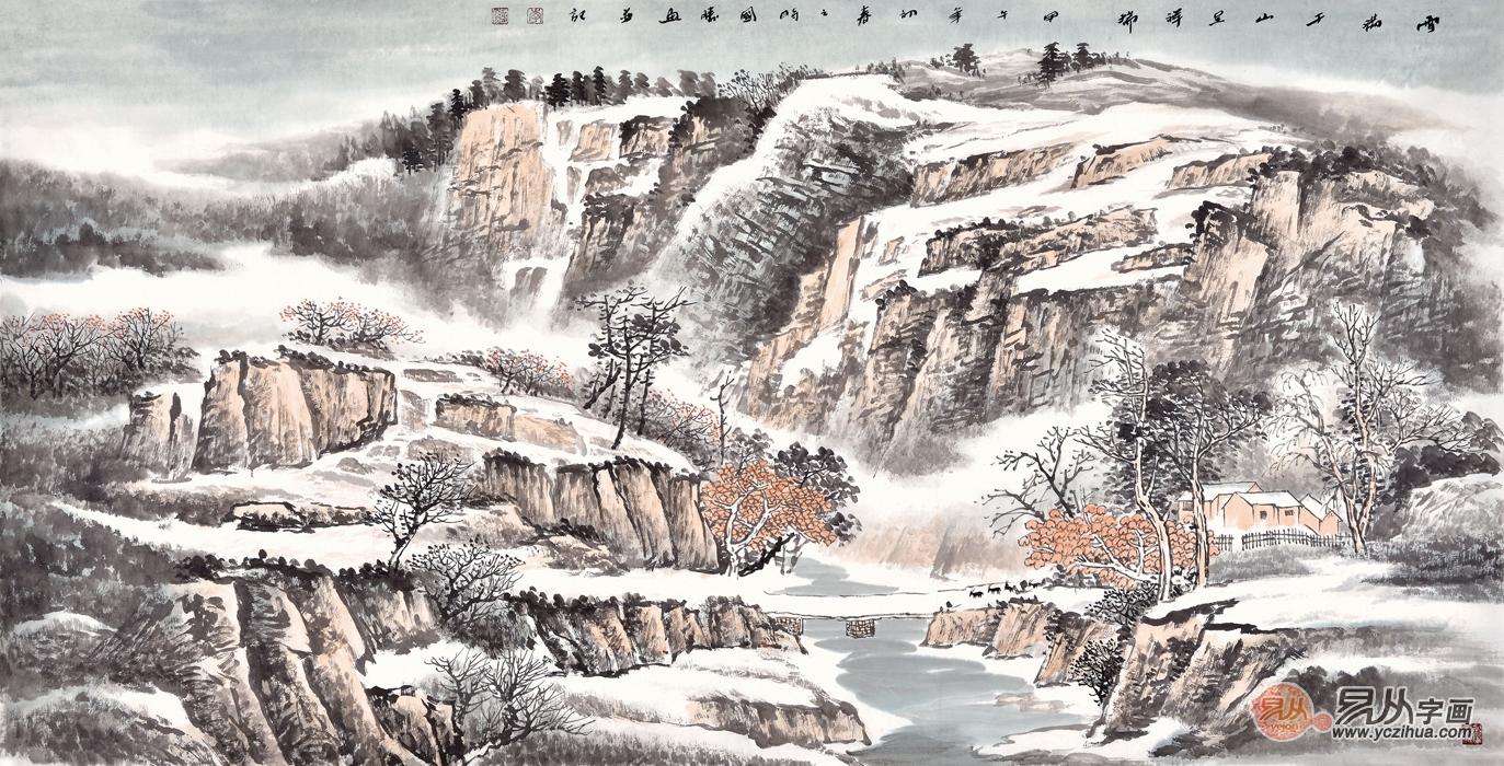 写意水墨山水画，笔墨间的自然与意境
