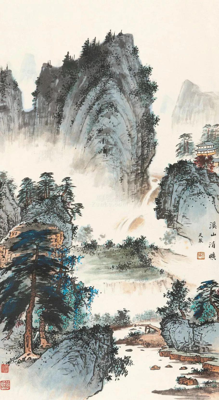 临摹国画山水，探寻传统与自然的和谐之美