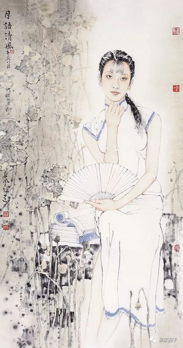 何家英人物画精品，细腻笔触下的情感世界