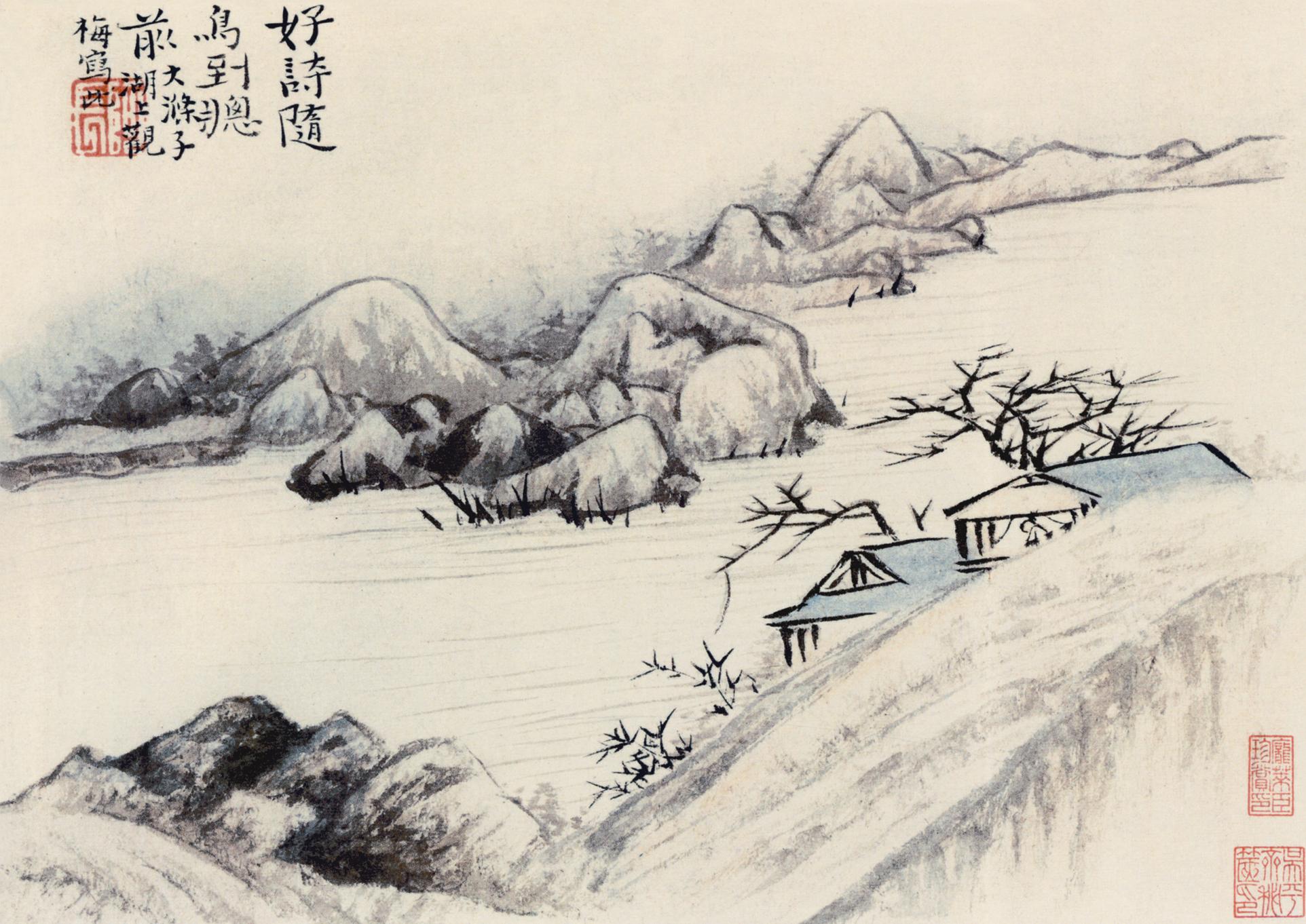 山水清音图，音乐与自然的和谐共鸣