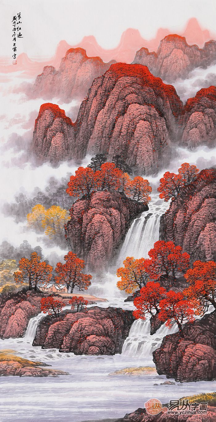 2022最旺山水画图片，自然之韵，心灵之境