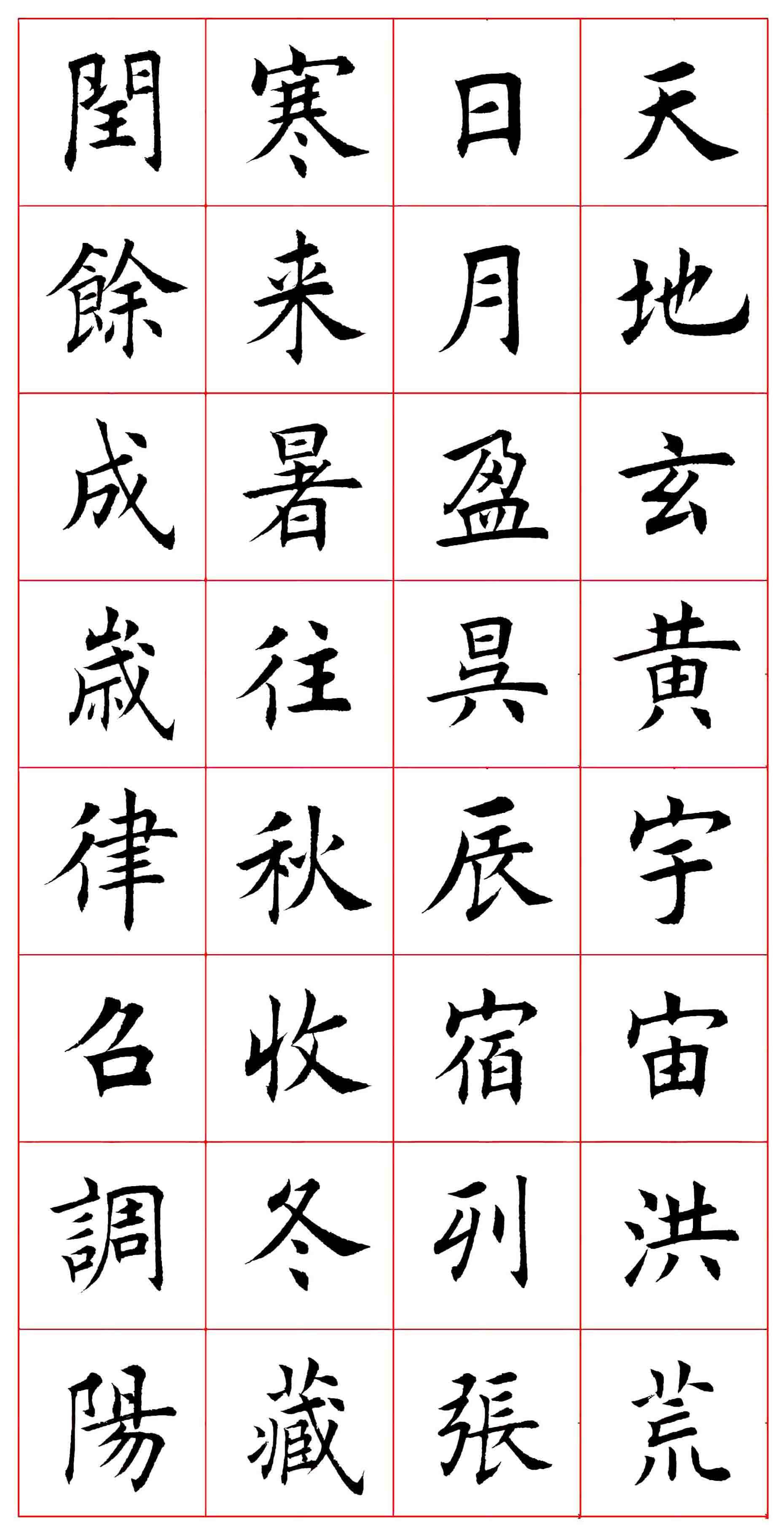田蕴章千字文楷书，一笔一划见真章