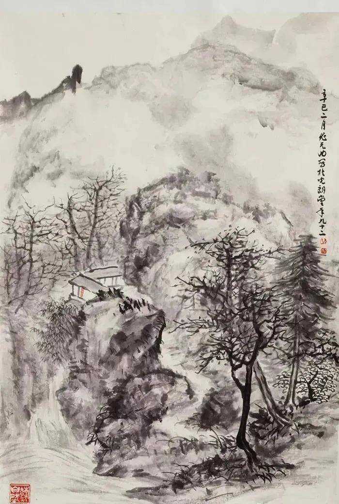 山水写意，水墨画中的意境之美