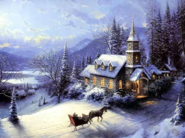 雪域静谧，白羽平雪景油画作品的艺术魅力