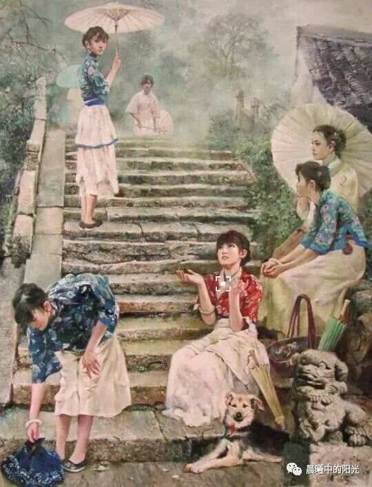 潘鸿海国画仕女，古典美学的现代演绎