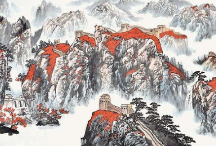 幽燕金秋图全图，一幅描绘北方秋韵的诗意画卷