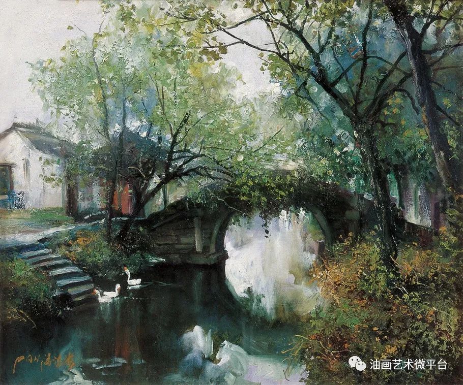 潘鸿海水乡油画的诗意与梦幻