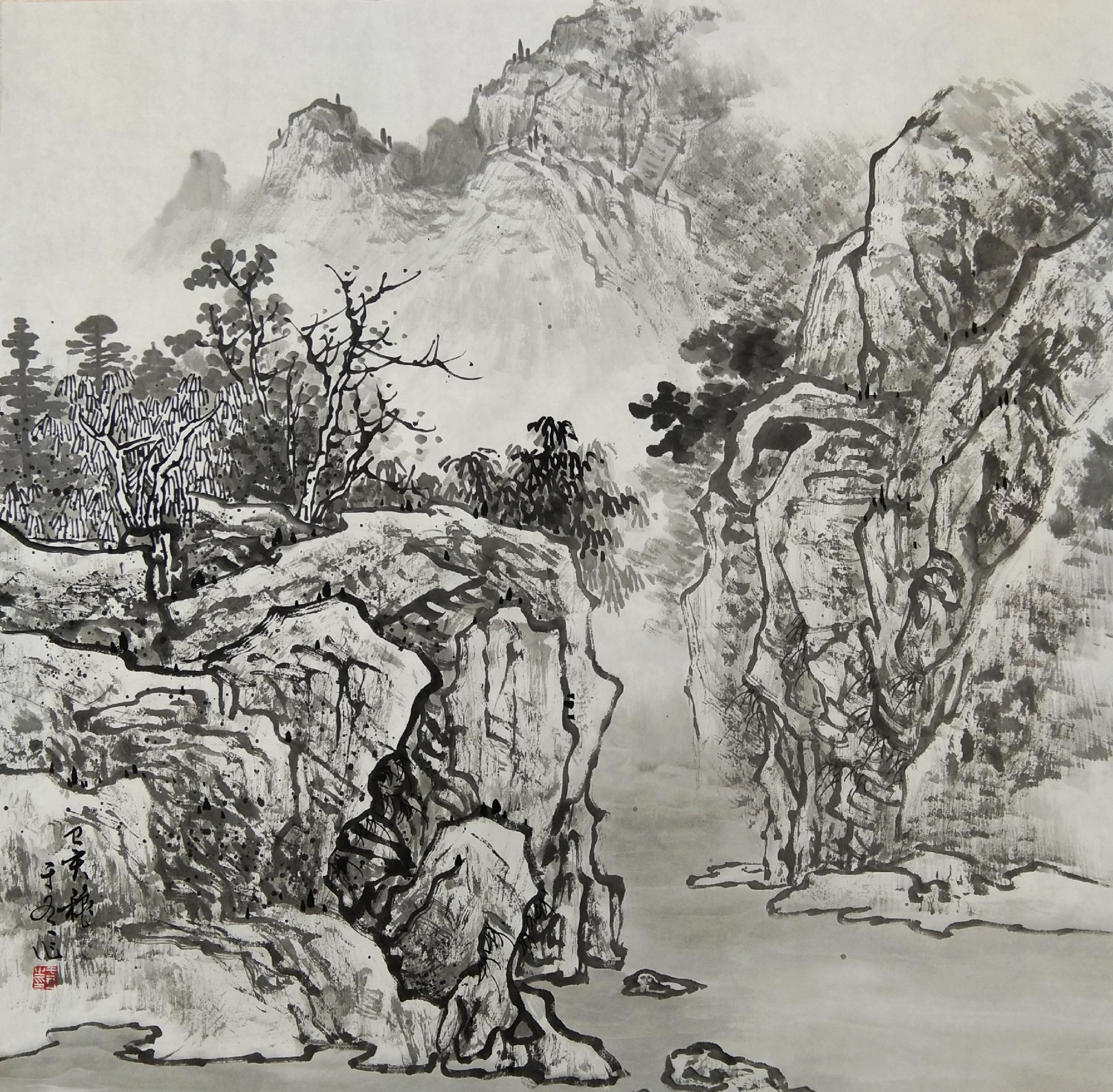 山水画技巧的五个步骤，绘制自然之美的艺术之旅