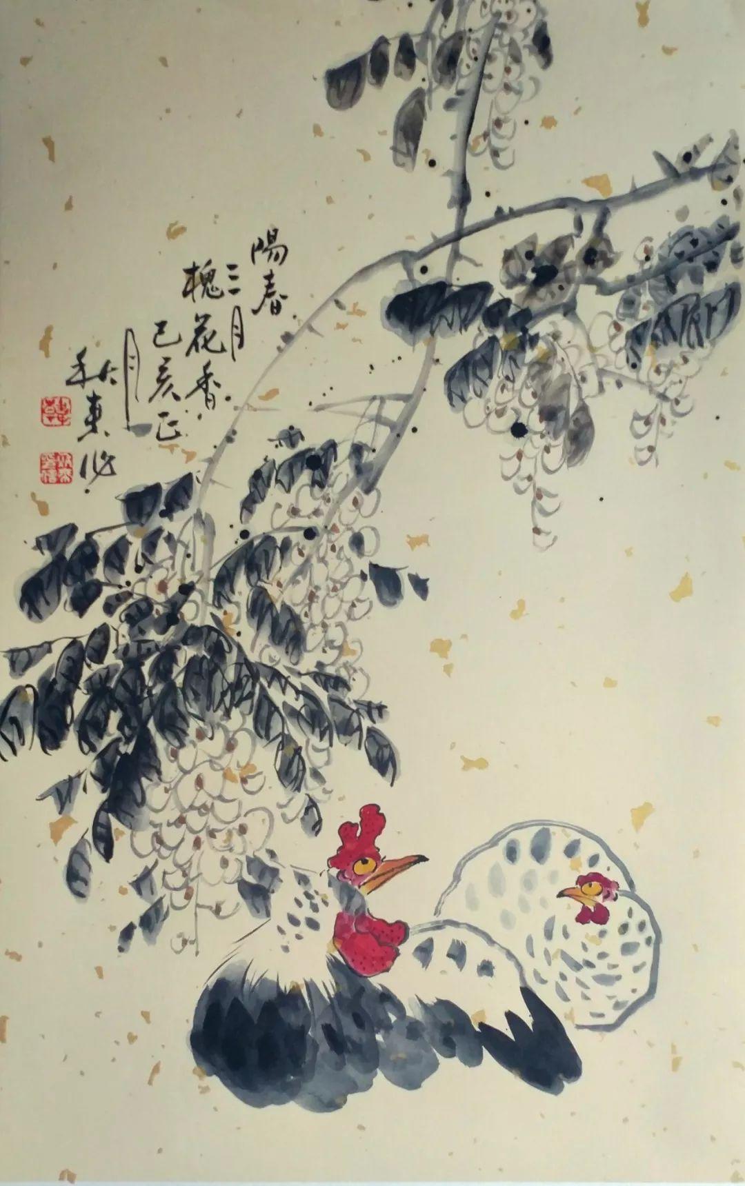 简单花鸟画图片大全，一叶一世界，一花一菩提的静谧之美