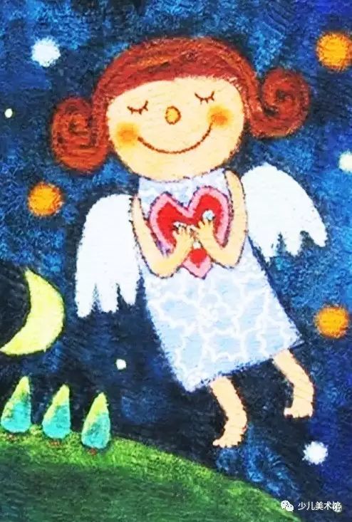 儿童油画棒作品，童心未泯的色彩世界
