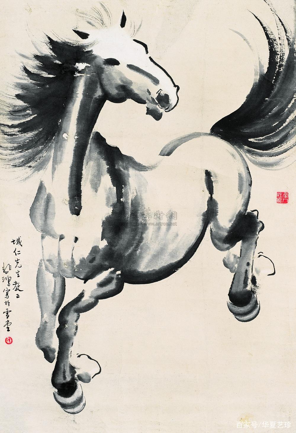 徐悲鸿作品，百幅珍品中的艺术魅力