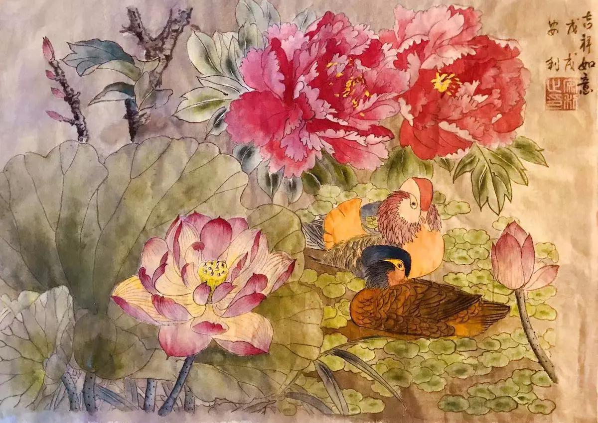 油画棒绘梦，绽放的郁金香