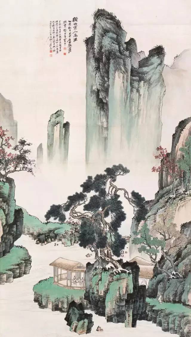 探秘张大千经典山水画，笔墨间的自然与哲思