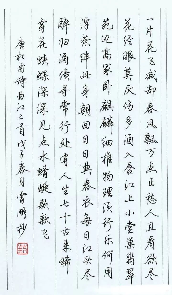 钢笔作品欣赏，楷书之美，笔下生花