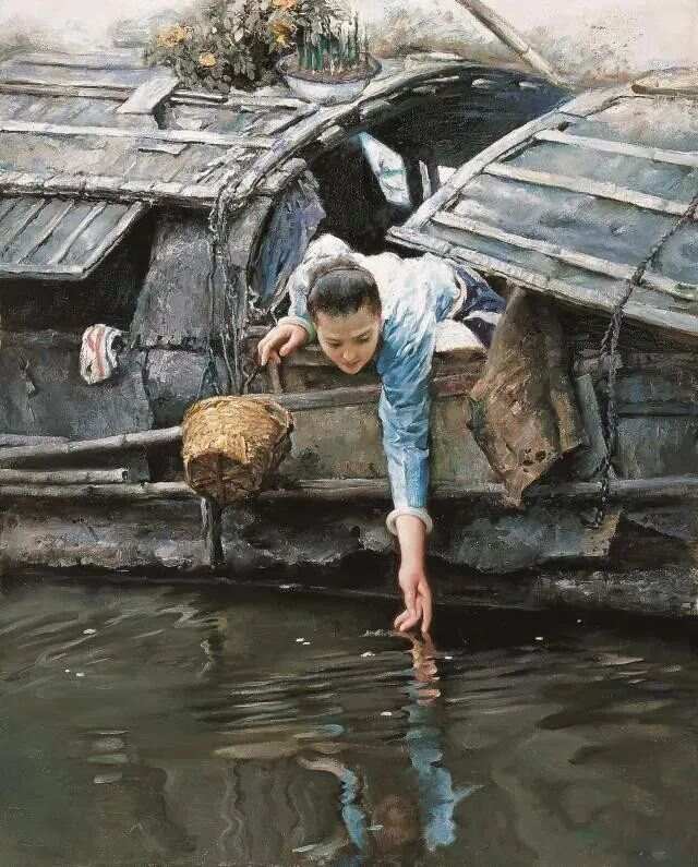 潘鸿海最得意油画，笔触间流淌的江南风情