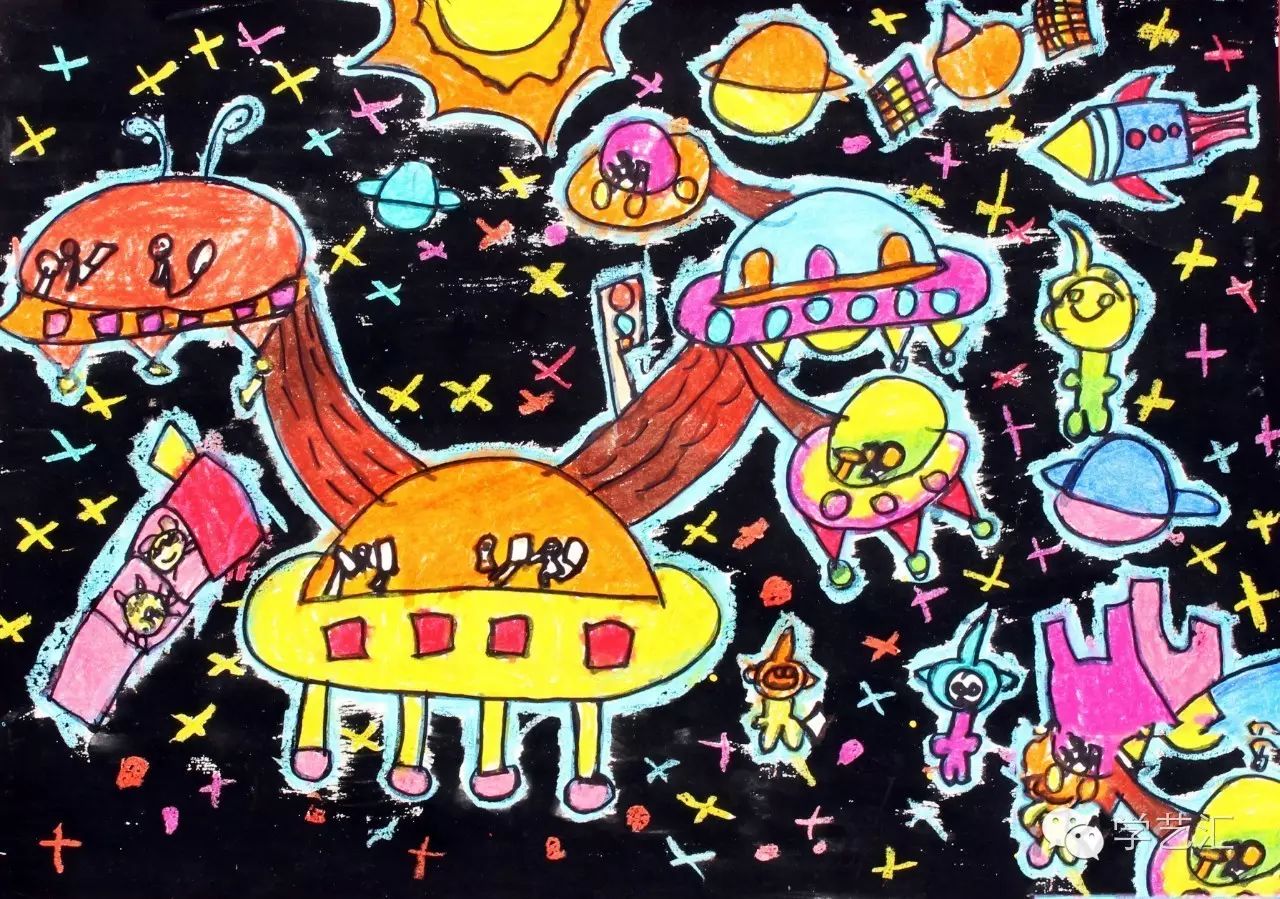 儿童绘画，探索泰坦监控人的创意世界