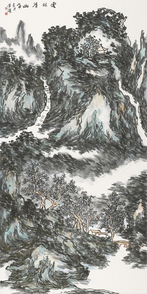 探秘中国山水画精品，笔墨间的自然韵律与文化意境