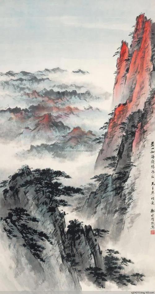 初学者山水画图片，踏入国画艺术的奇妙之旅