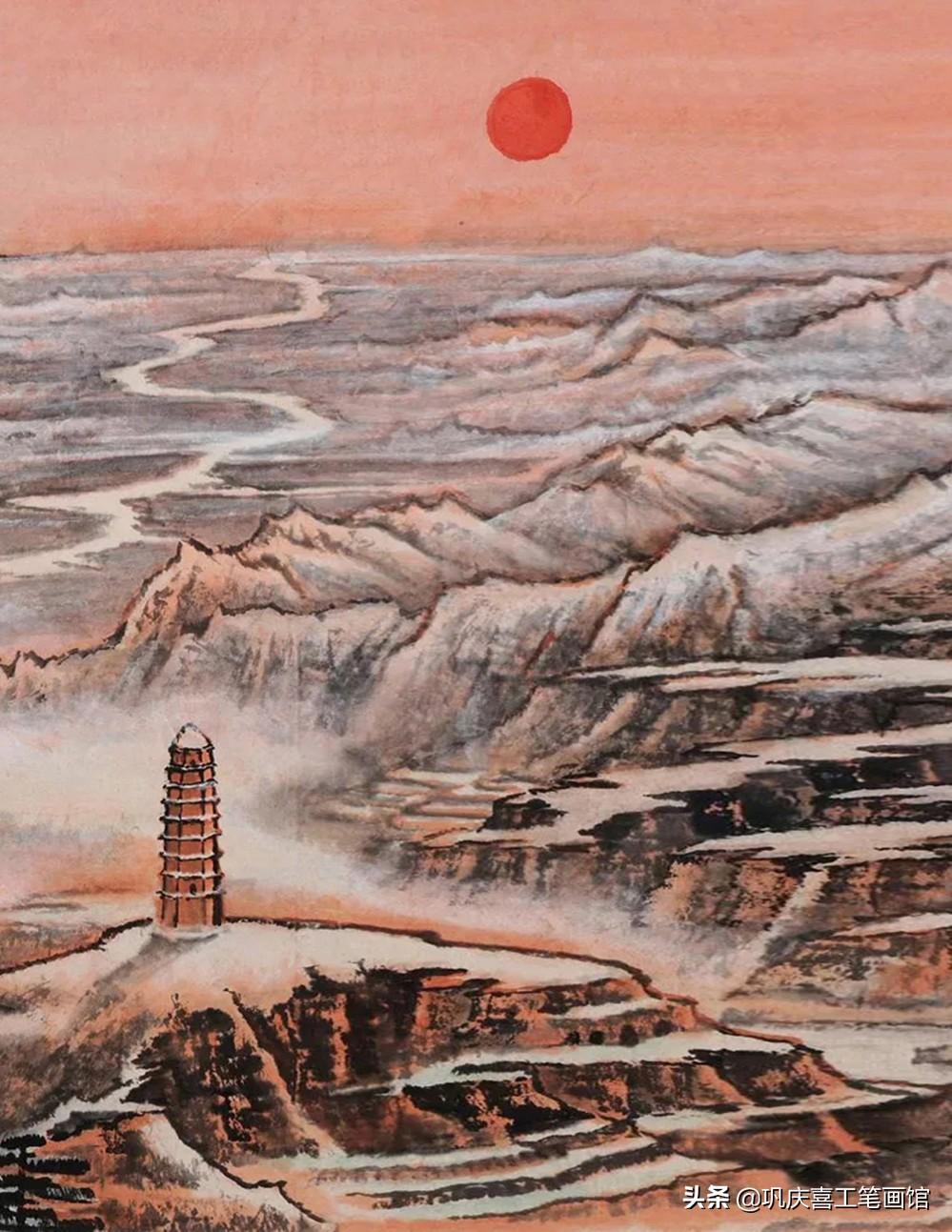 探索国画风景的诗意画卷，全景观赏与艺术赏析