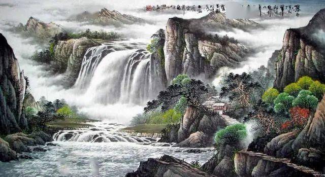 聚财山水画