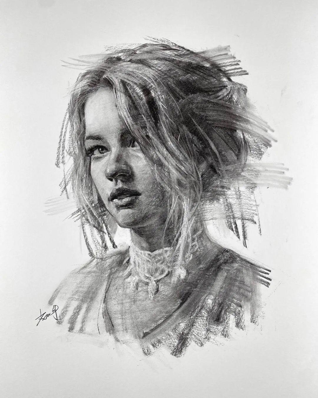 当代素描名家，笔触间的艺术灵魂