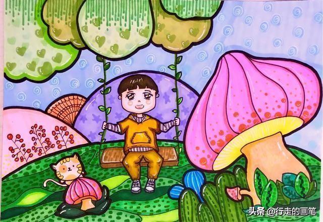 1-8岁儿童画，童真世界的色彩斑斓