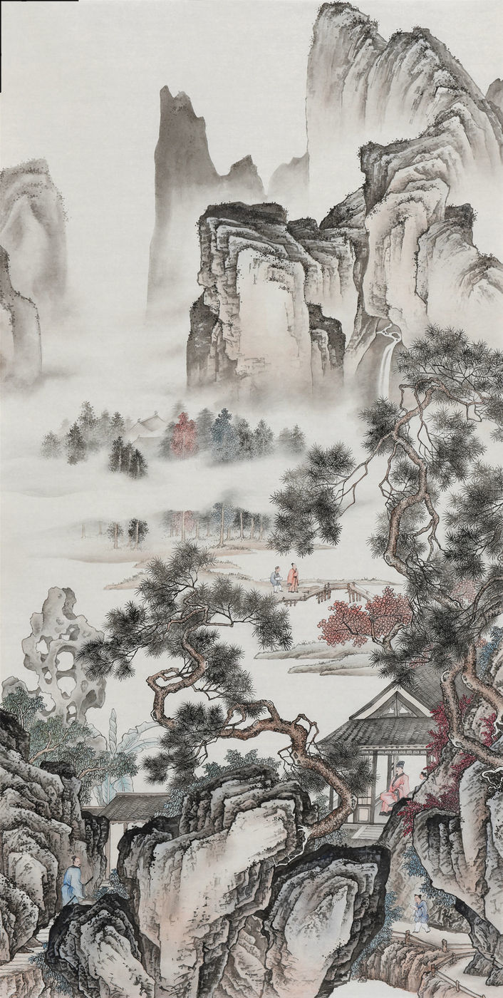 范扬山水画，笔墨间的自然与哲思