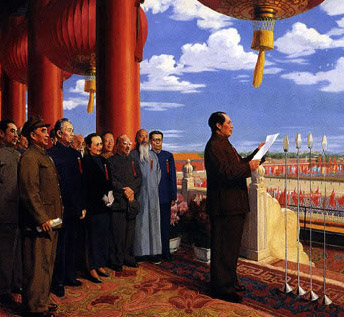 开国大典油画，历史瞬间的人物图解与时代印记